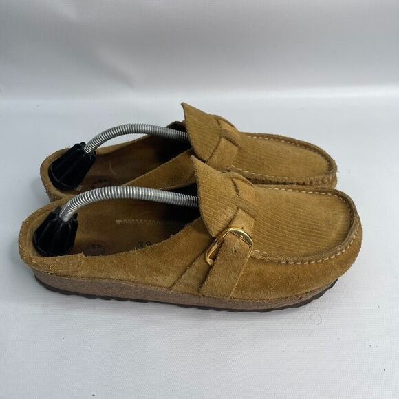 Birkenstock Buckley Women's Suede Corduroy ClogsCork Brown Color Size 8‎ - Picture 1 of 9